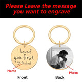 Custom Name Stainless Steel Keychain, Newborn Boys Girls Anniversary Keyring