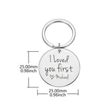 Custom Name Stainless Steel Keychain, Newborn Boys Girls Anniversary Keyring