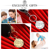 Mother's Love Heart Shape Engraved Letters Keychain Gift