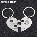 Valentine Couple Keychains 2pcs Boyfriend Keychain Personalized Gift
