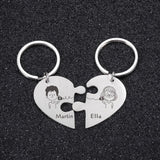 Valentine Couple Keychains 2pcs Boyfriend Keychain Personalized Gift