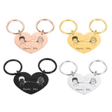 Valentine Couple Keychains 2pcs Boyfriend Keychain Personalized Gift