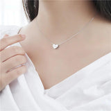 925 Silver Heart Pendant Necklace for Women Party