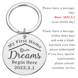 Personalized Stainless Steel Key Chain Engraved Date Keychains