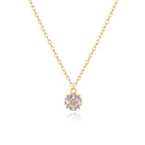 Purple Zircon Necklace 925 Silver Women Jewelry Pendant Chain Gift Set