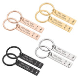 Personalized Couple Keychain with Name and Date for Valentines Birthday