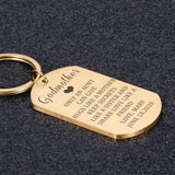 Personalized Godmother Name Keychain Stainless Steel Keyring
