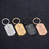 Personalized Godmother Name Keychain Stainless Steel Keyring