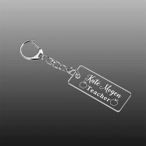 Personalized Teacher Name Keychain Thank You Gift
