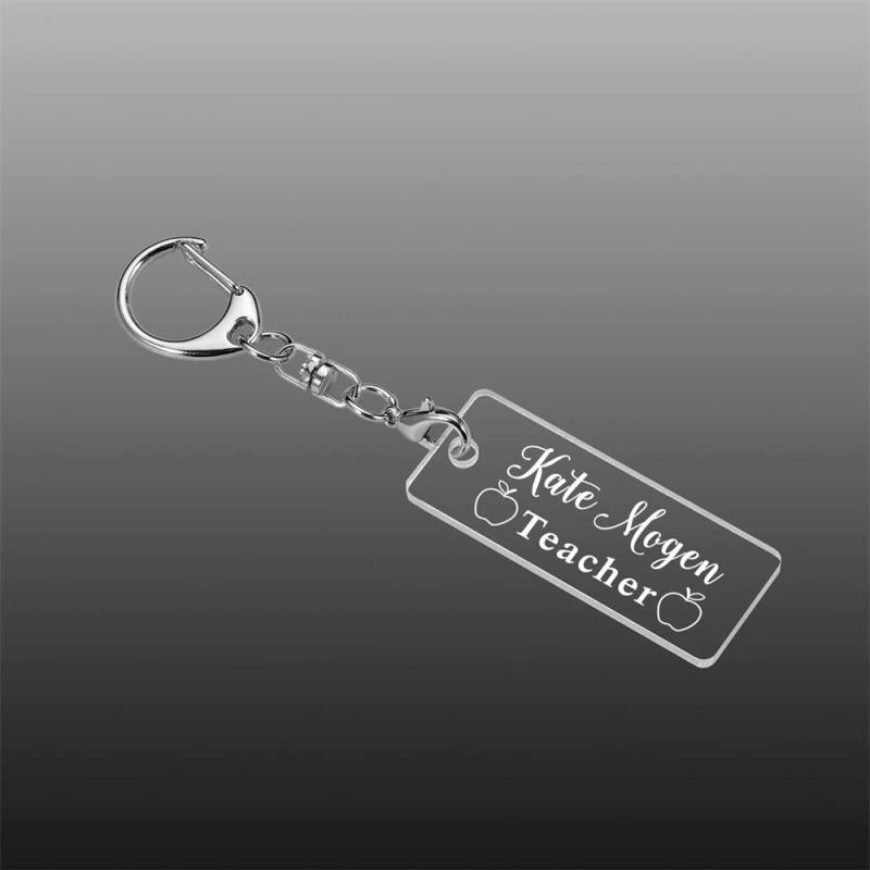 Personalized Teacher Name Keychain Thank You Gift