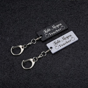 Personalized Teacher Name Keychain Thank You Gift