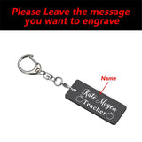 Personalized Teacher Name Keychain Thank You Gift