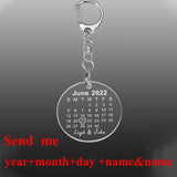 Acrylic Calendar Keychain Couple Gift - Personalized Keychain