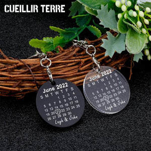 Acrylic Calendar Keychain Couple Gift - Personalized Keychain