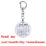 Acrylic Calendar Keychain Couple Gift - Personalized Keychain