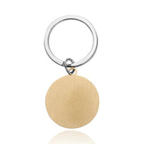 Personalized Stainless Steel Disc Keychain for Couples