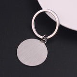Personalized Stainless Steel Disc Keychain for Couples