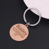 Personalized Stainless Steel Disc Keychain for Couples