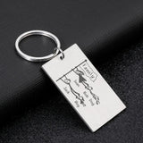 Personalized Family Love Keychain Gift for Parents - Name Keyring