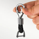 Horseshoe Buckle Car Remote Key Chain Waist Hanging Woven Keychain Pendant Gift