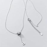 925 Sterling Silver Zirconia Pendant Necklaces Women Jewelry