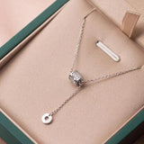 925 Sterling Silver Zirconia Pendant Necklaces Women Jewelry