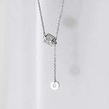 925 Sterling Silver Zirconia Pendant Necklaces Women Jewelry