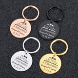Personalized Couple Keychain Engraved Anniversary Keyring with Name Year