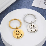 Lemegeton Personalized Baby Name Birth Keychain Stainless Steel Key Chain