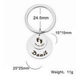Lemegeton Personalized Baby Name Birth Keychain Stainless Steel Key Chain