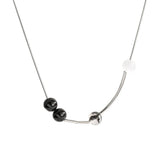 NC763 Beads Pendant Necklace Titanium Steel Woman's Gift