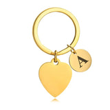 Personalized Heart Keychain, Stainless Steel Key Ring, Love Keychain