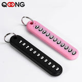 6 Pieces DIY Phone Numbers Keychain Personalized Gift Keyring Holder
