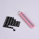 6 Pieces DIY Phone Numbers Keychain Personalized Gift Keyring Holder