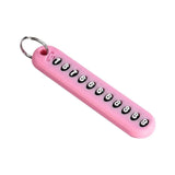 6 Pieces DIY Phone Numbers Keychain Personalized Gift Keyring Holder