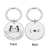 Engraved Letter Couple Love Gift Key Chain For Men Women Boyfriend Girlfriend