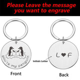 Engraved Letter Couple Love Gift Key Chain For Men Women Boyfriend Girlfriend