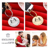Engraved Letter Couple Love Gift Key Chain For Men Women Boyfriend Girlfriend