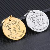 Father's Keychains Stainless Steel Personalized Gift For Dad