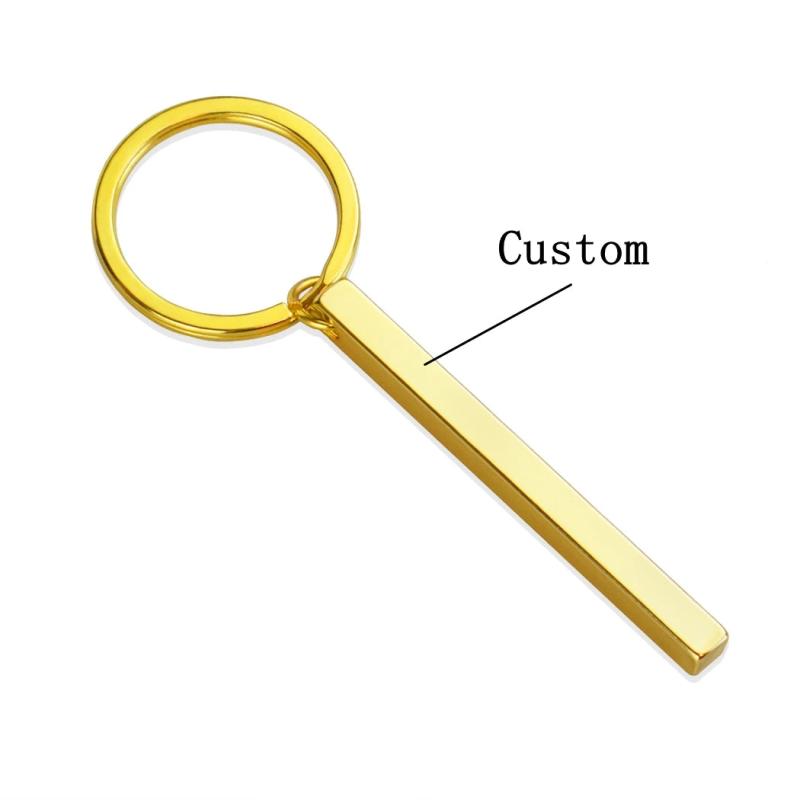 Custom Engraved Letters Keychain for Car Keys