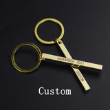 Custom Engraved Letters Keychain for Car Keys