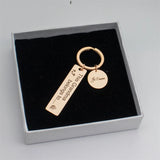 Personalized Stainless Steel Bar Pendant Key Chain