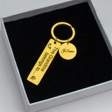 Personalized Stainless Steel Bar Pendant Key Chain