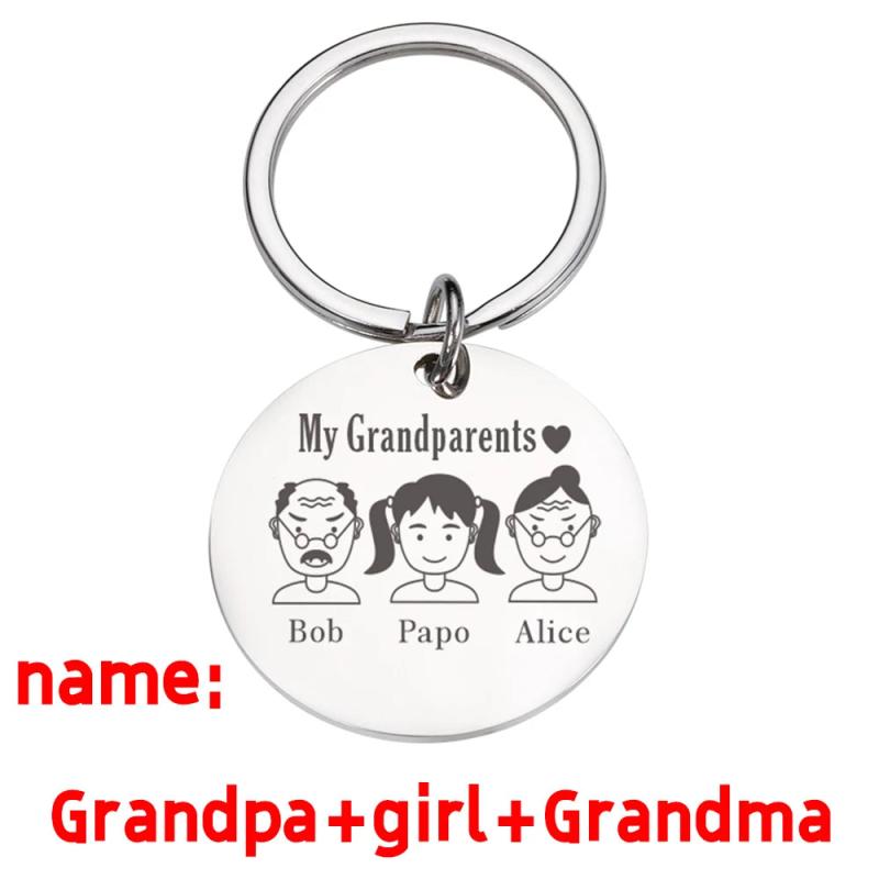 Family Name Engraved Keychains Jewelry Keepsake Bag Charm