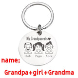 Family Name Engraved Keychains Jewelry Keepsake Bag Charm