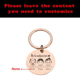 Family Name Engraved Keychains Jewelry Keepsake Bag Charm