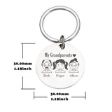 Family Name Engraved Keychains Jewelry Keepsake Bag Charm