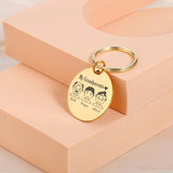 Family Name Engraved Keychains Jewelry Keepsake Bag Charm