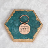 Family Name Engraved Keychains Jewelry Keepsake Bag Charm