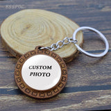 Personalized Photo Glass Key Chain Baby Accessories Jewelry Gift